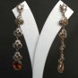 PREMIUM INDIAN JEWELRY VICTORIAN DESIGNER SIMULATED CZ EARRING PAIR fve38