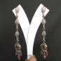 PREMIUM INDIAN JEWELRY VICTORIAN SIMULATED CZ & GLASS BEADS EARRING PAIR fve22