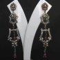 PREMIUM INDIAN JEWELRY VICTORIAN DIAMOND RUBY EMERALD DANGLE EARRING PAIR fve37