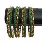 PREMIUM INDIAN JEWELRY 4PC POLKI BANGLE BOLLYWOOD SAREE EMERALD FB2 2.6 SIZE