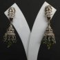 PREMIUM INDIAN JEWELRY VICTORIAN SIMULATED DIAMOND DANGLE EARRING PAIR fve32