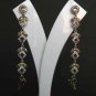 PREMIUM INDIAN JEWELRY VICTORIAN SIMULATED DIAMOND PERIDOT EARRING PAIR fve34