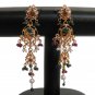 PREMIUM INDIAN POLKI JEWELRY GOLD FINISH CZ RUBY PEARL ( FA ) EARRING PAIR fe10