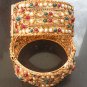 2Pc INDIAN GOLD FINISH PEARL RUBY EMERALD POLKI JEWELRY BANGLE BRACELET 2.4 F130