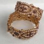 2Pc INDIAN GOLD FINISH RUBY CZ POLKI JEWELRY BRIDAL BANGLES BRACELET 2.8 DX6