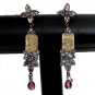 PREMIUM INDIAN VICTORIAN JEWELRY DESIGNER STIMULATED DIAMOND EARRING PAIR NS40