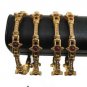 4P PREMIUM INDIAN JEWELRY GOLDPLATED POLKI BANGLE RUBY PEARL BOLLYWOOD FB11 2.6