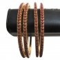 PREMIUM INDIAN JEWELLERY 4PC GOLDPLATED POLKI BANGLE RUBY BRACELET SET 2.8 FB25