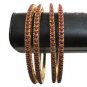PREMIUM INDIAN JEWELLERY 4PC GOLDPLATED POLKI BANGLE RUBY BRACELET SET 2.8 FB25