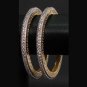 GOLD SILVER FINISH CRYSTAL AD STIMULATED DIAMOND DESIGNER BANGLE PAIR TT38