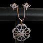 Premium Bollywood Pendant Simulated CZ Jewellery Gold Rhodium Finish tt11
