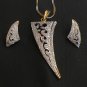 Indian Bollywood Pendant Simulated CZ Design Jewellery Gold Rhodium Finish Y77