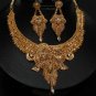Unique Designer Genuine Gold Filigree HandMade Necklace Set India Premium GF18