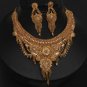 Unique Designer Genuine Gold Filigree HandMade Necklace Set India Premium GF21