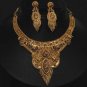 Unique Designer Genuine Gold Filigree HandMade Necklace Set India Premium GF26