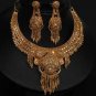 Unique Designer Genuine Gold Filigree HandMade Necklace Set India Premium GF20