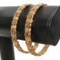 PREMIUM JEWELRY INDIA Gold PLATED 2 Bangle EMERALD BOLLYWOOD  SIZE 2.8  JJ13