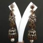 Pearl Ruby Long Indian Designer Earrings Fashion Victorian Jewelry ERT EHS FVE64