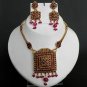 Indian Wedding Pendant Set Bridal Necklace Earrings Bollywood Style ERT EHS FQ63