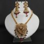 Pendant Necklace Earrings Indian Bollywood Sari Polki Meena Jewelry ERT EHS FP45