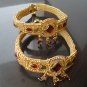 Indian Bollywood Bangles Bracelets Kadas ERT EHS Shining Ruby Gemstone 2Pc f312