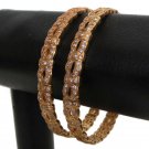 BOLLYWOOD INDIAN PREMIUM JEWEL BANGLE PAIR CLEAR ZIRCONIA   SIZE 2.8  JJ18