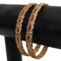 BOLLYWOOD INDIAN PREMIUM JEWEL BANGLE PAIR CLEAR ZIRCONIA SIZE 2.8 JJ18