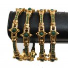 Awesome! Shinning ERT EHS Polki Bracelet Set Indian Bridal Bangle Kadas 2.6 FB10