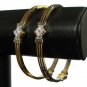 INDIAN Jewellery Set 2 Tone Gold Rhodium finish Ad Bangle Bracelet PAIR NS140
