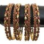 Bracelet Kadas Set ERT EHS 2.6 Size Indian Bollywood Ruby bangle 4pcs FB3