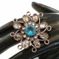 PREMIUM INDIA FASHION VICTORIAN DESIGNER JEWELRY 2 TONE AD GEMSTONE RING