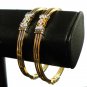 2X ERT EHS Jewellery Set 2 Tone Gold Rhodium Bollywood Ad Bangle Bracelet NS143