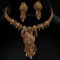 Unique Designer Genuine Gold Pl Filigree HandMade Necklace Set India Premium GF8