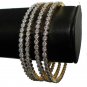 Rodhium 2 Tone ERT EHS INDIAN Jewellery Set Gold Ad Bangle Bracelet 4Pc NS145