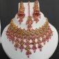 ERT EHS Wedding Stunning Bridal Necklace Earrings Mangtikka Bollywood Style FN15