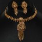 Unique Designer Genuine Gold Filigree HandMade Necklace Set India Premium GF10