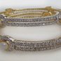 Pearl Ad Kadas INDIAN JEWELRY 2 Tone Gold Rhodium finish Bangle pair ERT EHS JJ7