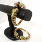 Indian Bollywood Bangles Peacock Kadas ERT EHS Kundan Ruby Emerald Stud 2Pc H72