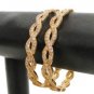 AMERICAN DIAMOND ZIRCONIA AD GOLD PALTED BANGLE PAIR BOLLYWOOD SIZE 2.8 JJ19