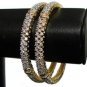 Ad Bangle Bracelet PAIR INDIAN ERT EHS Jewellery Set 2 Tone Rhodium finish NS137