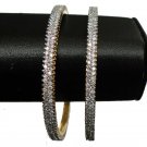 ERT EHS INDIAN Jewellery Set 2 Tone Gold Rhodium finish Ad Bangle Bracelet NS135