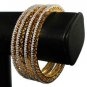 ERT EHS INDIAN Jewellery Set 2Tone Gold Rhodium Tone Ad Bangle Bracelet 4X NS144