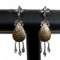 ERT EHS DESIGNER STIMULATED DIAMOND EARRING PAIR INDIAN VICTORIAN JEWELRY  NS41