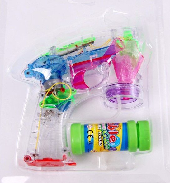 Transparent bubble gun voice glowing Children's toys