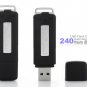 USB Flash Drive & Audio Recorder - 240 Hours (Black)