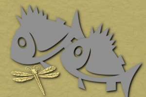 Camping Fish Template 4 x 6