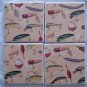 Gone fishing Cermaic Tile Coaster Set