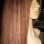 Human Hair Straight Full Lace wig Yellow 26'