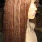 Human Hair Straight Full Lace wig Yellow 26'
