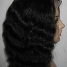 Cheap indian remy 16in body curl full lace wig black